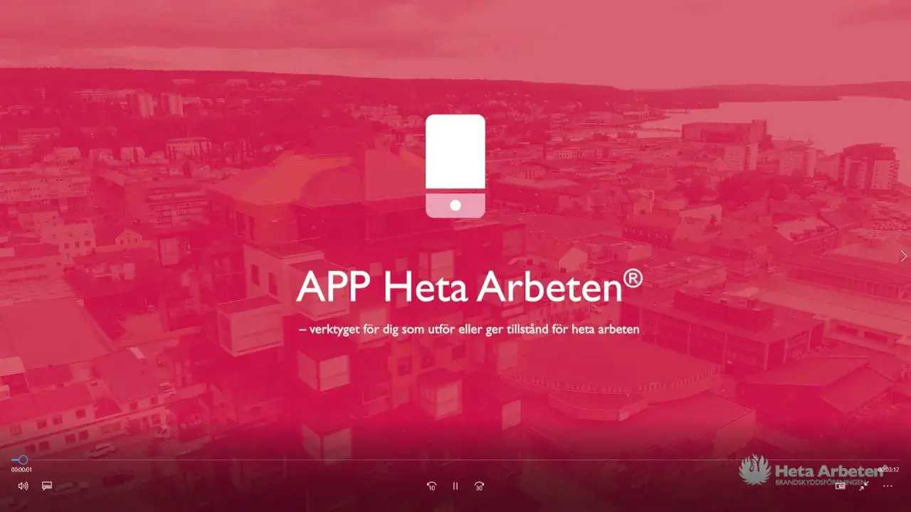 APP Heta Arbeten® är verktyget för dig som utför eller ger tillstånd för heta arbeten.