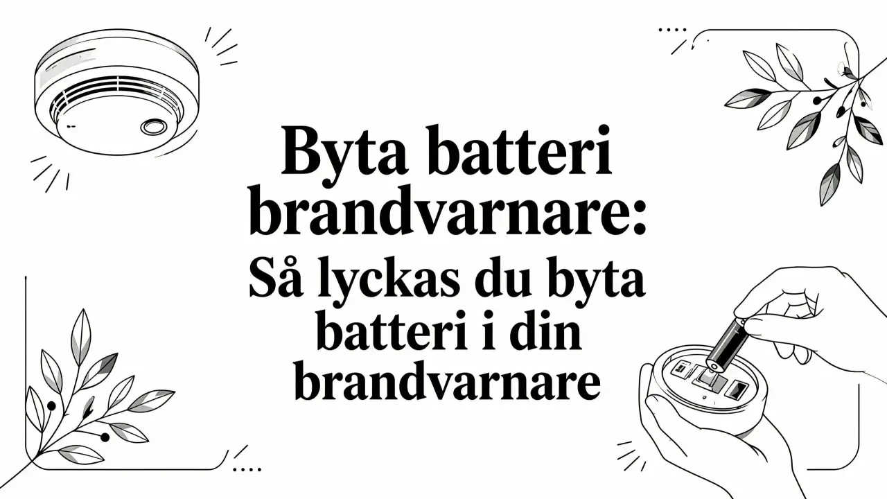 Byta batteri brandvarnare: Så lyckas du byta batteri i din brandvarnare. En brandvarnare som piper en gång i minuten behöver nytt batteri.