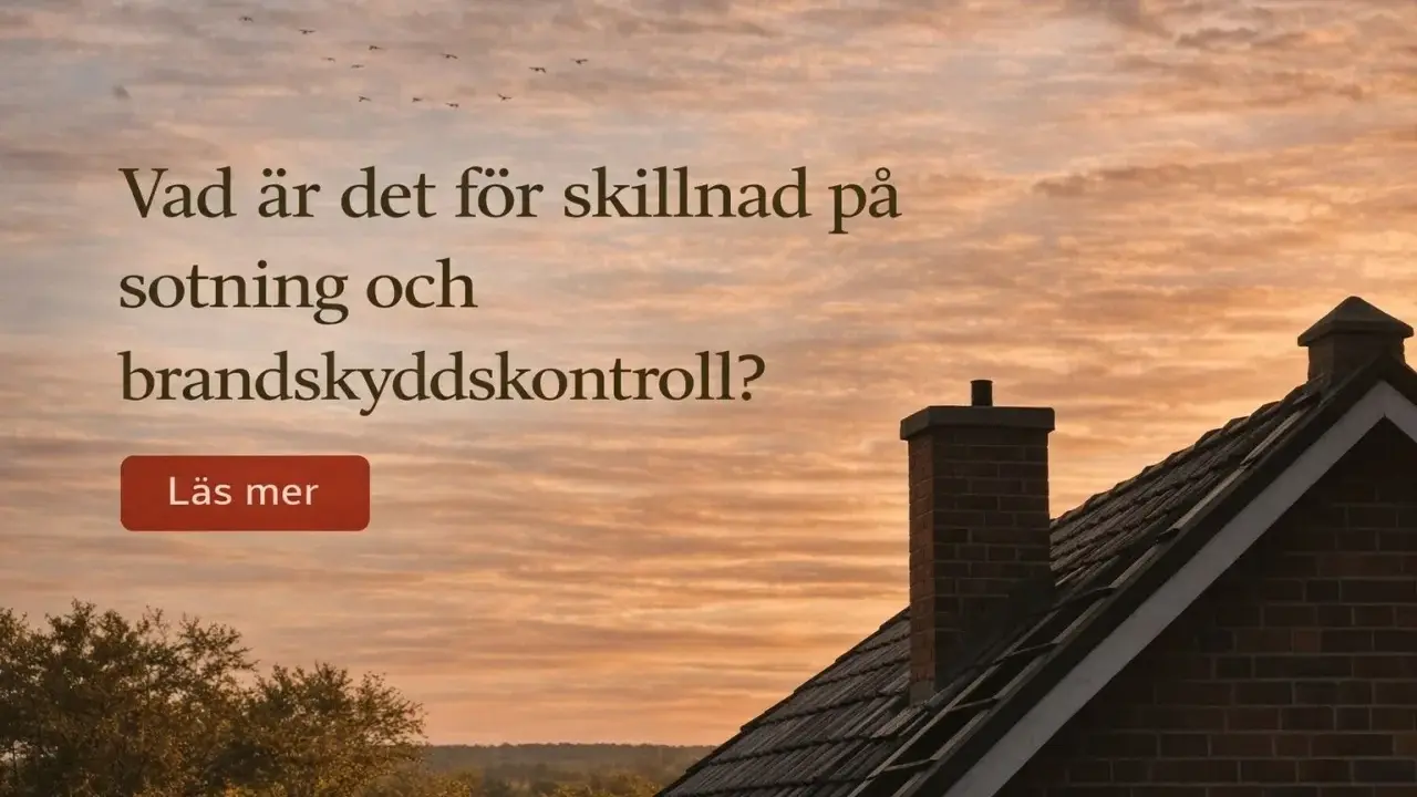 Vad är skillnaden på sotning och brandskyddskontroll? Lär dig mer om din brandskyddskontroll checklista.