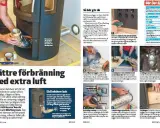 Man monterar ett tilluftssystem till en kamin för bättre förbränning.