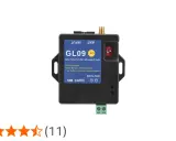Svart larm GSM-enhet, modell GL09, med 8 larmingångar och 4G/3G-stöd. Perfekt för säkerhetssystem.