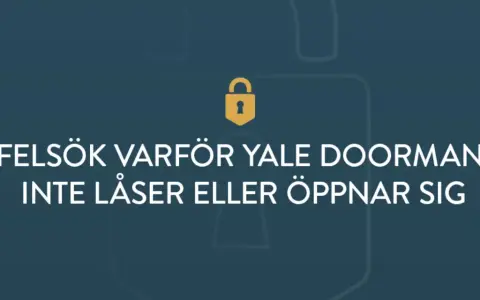 Felsök varför Yale Doorman inte låser eller öppnar sig. Ett gult hänglås symboliserar problemet.