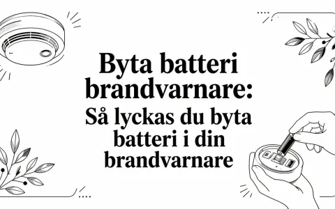 Byta batteri brandvarnare: Så lyckas du byta batteri i din brandvarnare. En brandvarnare som piper en gång i minuten behöver nytt batteri.