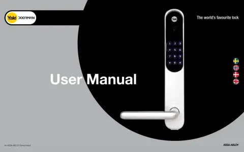 Yale Doorman, en smart lås med knappsats för din masterkod. Användarmanualen visar hur du installerar och använder ditt Yale Doorman.