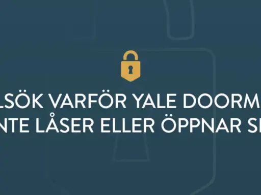 Felsök varför Yale Doorman inte låser eller öppnar sig. Ett gult hänglås symboliserar problemet.