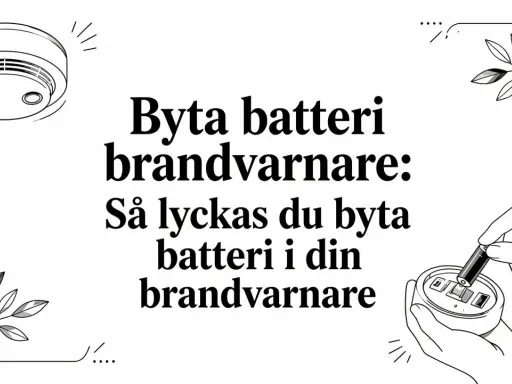 Byta batteri brandvarnare: Så lyckas du byta batteri i din brandvarnare. En brandvarnare som piper en gång i minuten behöver nytt batteri.