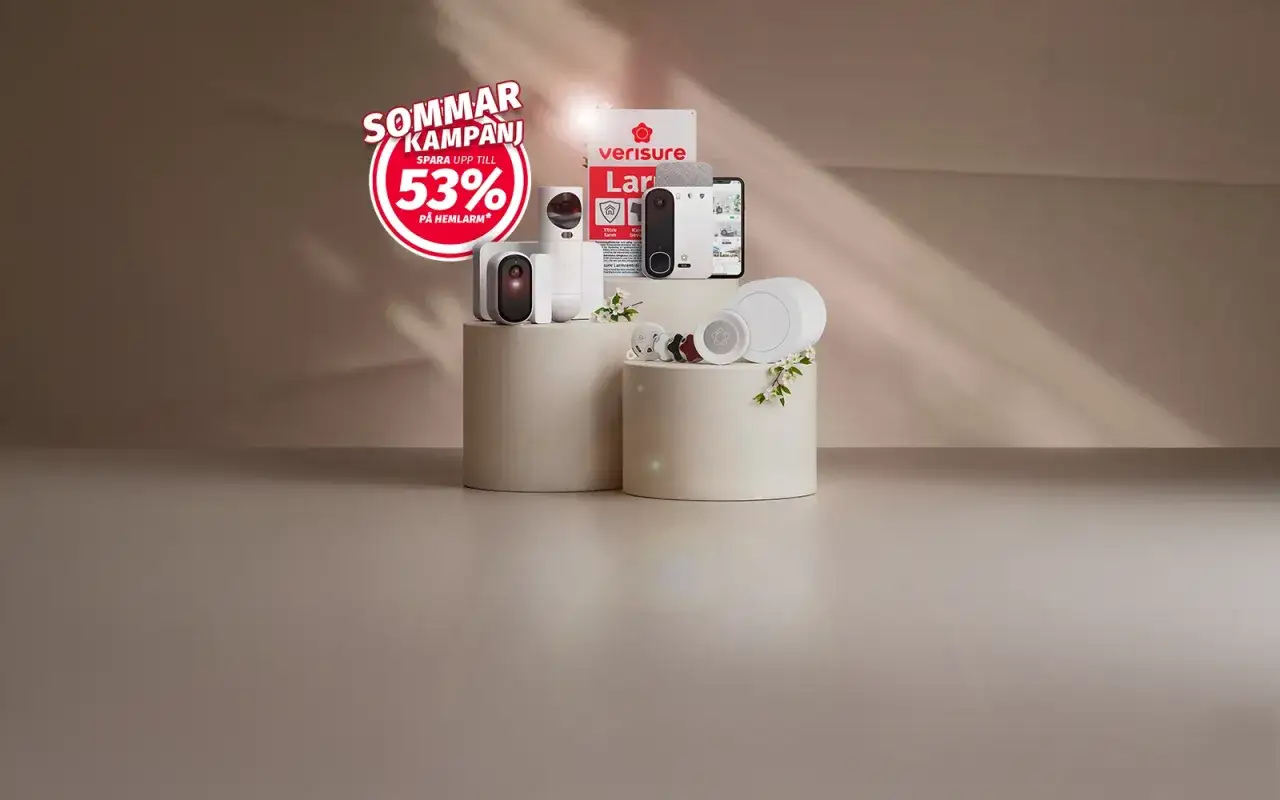 Sommarkampanj med Verisure hemlarm. Spara upp till 53% p&aring; ditt skalskydd.